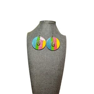 Color Block Hoop Earrings